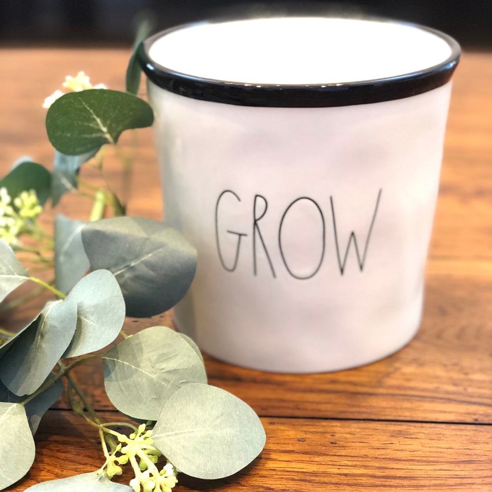 Rae Dunn Grow Ceramic Plant Pot
